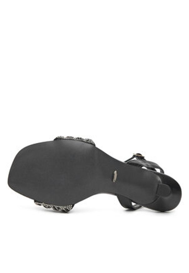 DeeZee Sandały LH24015-1 Czarny. Kolor: czarny. Materiał: skóra