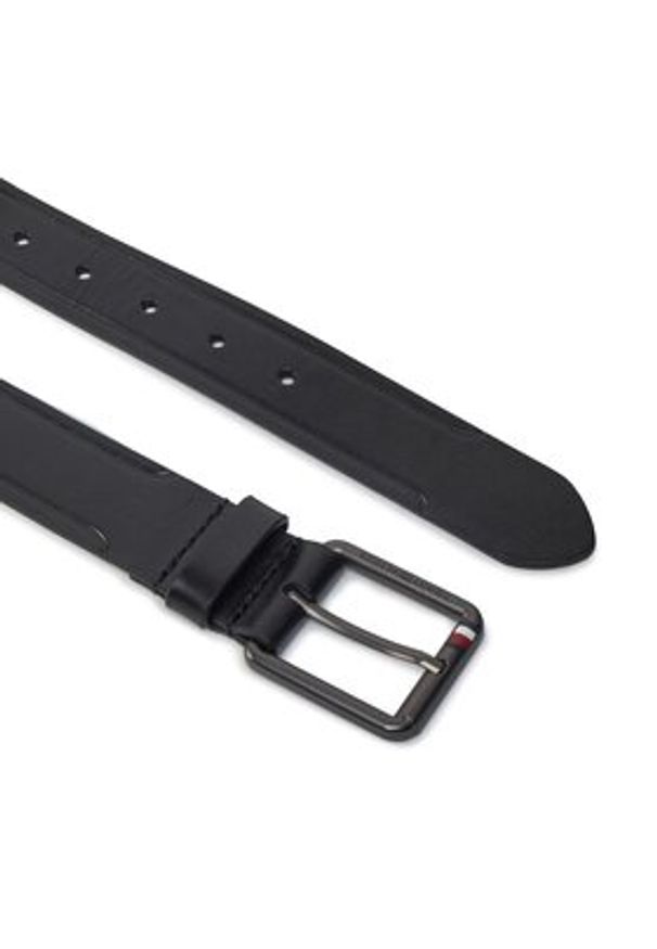 TOMMY HILFIGER - Tommy Hilfiger Pasek Męski Casual 3.5 AM0AM12066 Czarny. Kolor: czarny. Materiał: skóra. Styl: casual