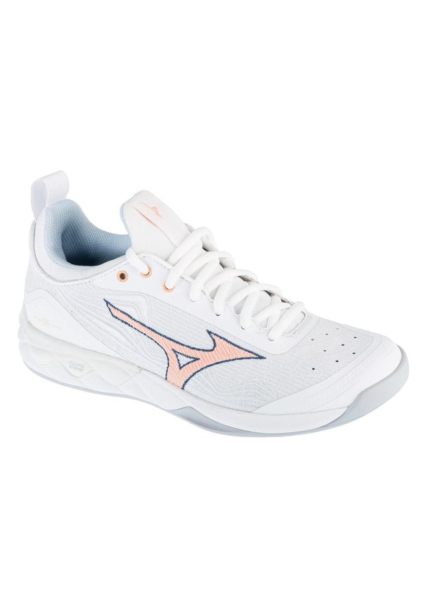 Buty siatkarskie damskie Mizuno Wave Luminous 2. Zapięcie: sznurówki. Kolor: biały, wielokolorowy, różowy. Materiał: guma, materiał, syntetyk, tkanina. Szerokość cholewki: normalna. Model: Mizuno Wave