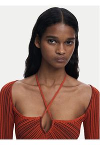 Desigual Sukienka koktajlowa Marlene 25WWVF08 Pomarańczowy Slim Fit. Kolor: pomarańczowy. Materiał: wiskoza. Styl: wizytowy #4