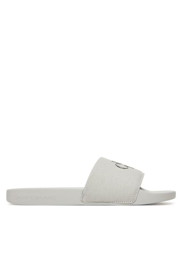 Calvin Klein Jeans Klapki Slide Monogram Cv YM0YM01271 Szary. Kolor: szary. Materiał: materiał