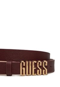 Guess Pasek Damski BW9114 P4225 Bordowy. Kolor: czerwony. Materiał: skóra