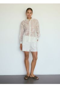 Reserved - Koszula z lyocellem - biały. Kolor: biały. Materiał: tkanina #1