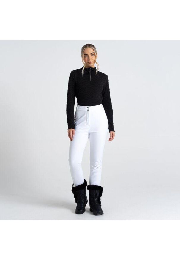 DARE 2B - Softshellowe spodnie narciarskie dla kobiet Dare2B Sleek II DWL562. Kolor: biały. Materiał: tkanina. Sezon: zima. Sport: narciarstwo