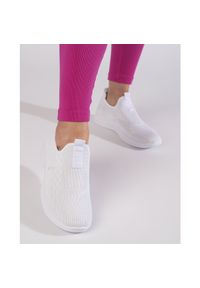 Shelvt Białe buty sportowe damskie wsuwane. Zapięcie: bez zapięcia. Kolor: biały #4