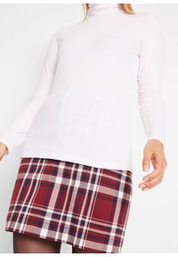 bonprix - Bluzka z długim rękawem i golfem. Typ kołnierza: golf. Kolor: biały. Materiał: bawełna. Długość rękawa: długi rękaw. Długość: długie #3