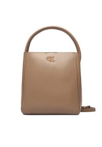Calvin Klein Torebka Ck Bucket With Strap LV04F3174G Beżowy. Kolor: beżowy. Materiał: skórzane #5