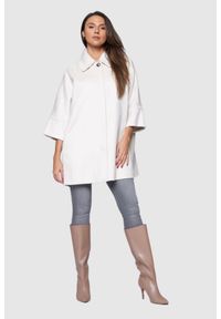 DIEGO M Wełniany płaszcz damski w kolorze ecru, Rozmiar 38 EU - 42 IT. Kolor: biały. Materiał: wełna #1