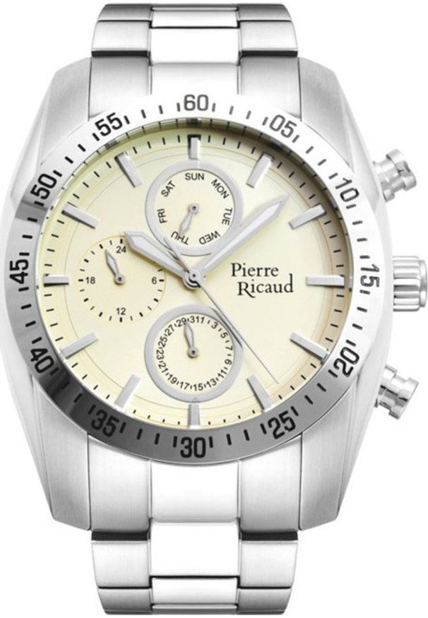 Zegarek Pierre Ricaud Zegarek męski Pierre Ricaud P89281.511VQF srebrny. Kolor: srebrny