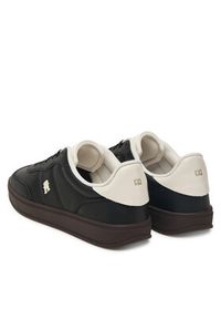 TOMMY HILFIGER - Tommy Hilfiger Sneakersy Heritage Shiny FW0FW08823 Czarny. Kolor: czarny. Materiał: skóra #6