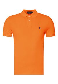 Polo Ralph Lauren Polo 710795080025 Pomarańczowy Slim Fit. Typ kołnierza: polo. Kolor: pomarańczowy. Materiał: bawełna #6