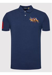 Polo Ralph Lauren Polo Ssl 710814437003 Granatowy Slim Fit. Typ kołnierza: polo. Kolor: niebieski. Materiał: bawełna