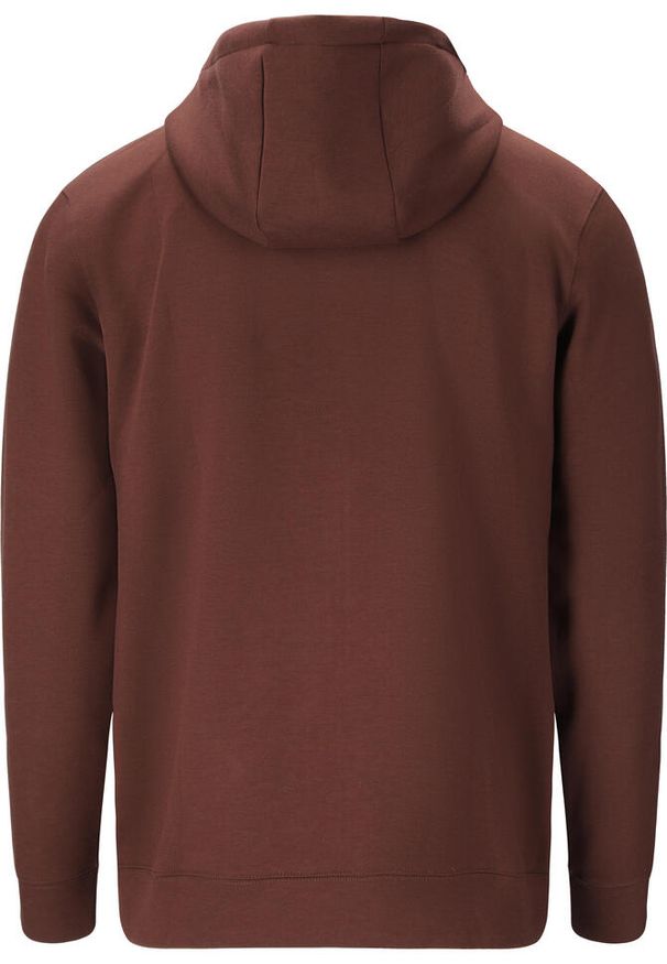 VIRTUS - Bluza z kapturem z pełnym zamkiem błyskawicznym Virtus Taro. Typ kołnierza: kaptur. Kolor: brązowy. Sport: fitness
