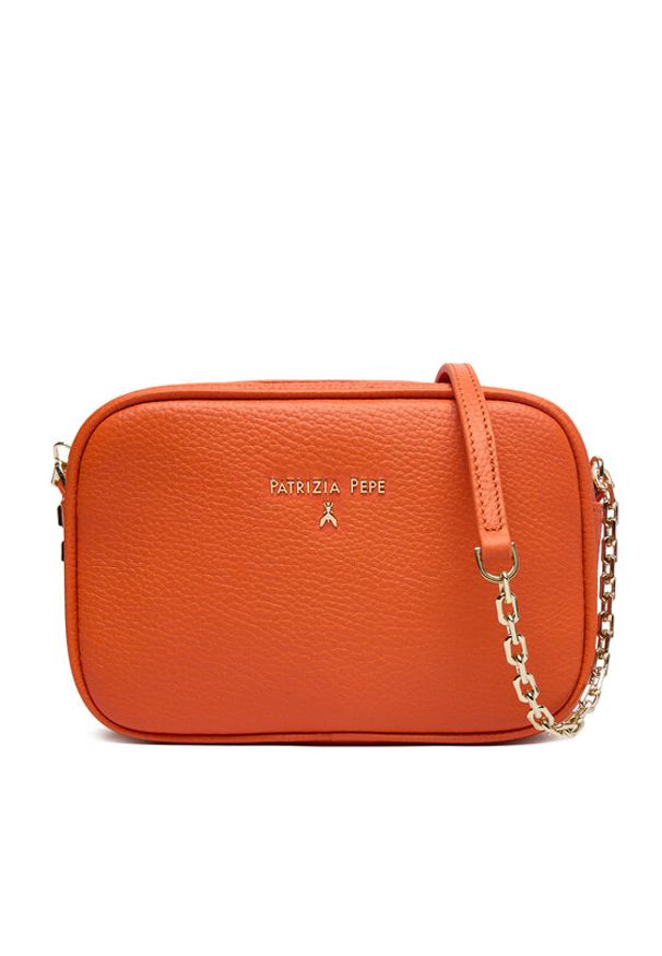 Patrizia Pepe Torebka CB0071/L001-R877 Pomarańczowy. Kolor: pomarańczowy. Materiał: skórzane