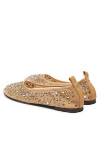 Tory Burch Baleriny 162066 Beżowy. Kolor: beżowy. Materiał: materiał