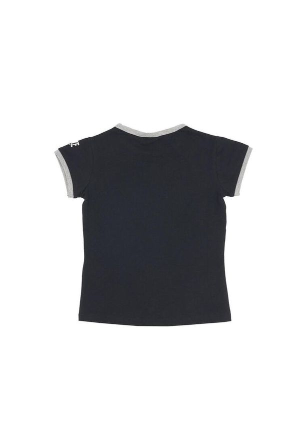 LEONE 1947 APPAREL - Dziewczęcy T-shirt z krótkim rękawem i uczelnią „L”.. Kolor: czarny. Długość rękawa: krótki rękaw. Długość: krótkie. Sport: joga i pilates