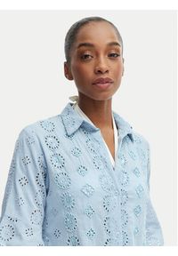 Iconique Sukienka koszulowa IC25-006 Niebieski Relaxed Fit. Kolor: niebieski. Materiał: bawełna. Typ sukienki: koszulowe #3