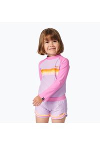 Longsleeve do pływania dziecięcy Rip Curl Rainbow Tide Rash Vest. Kolor: różowy