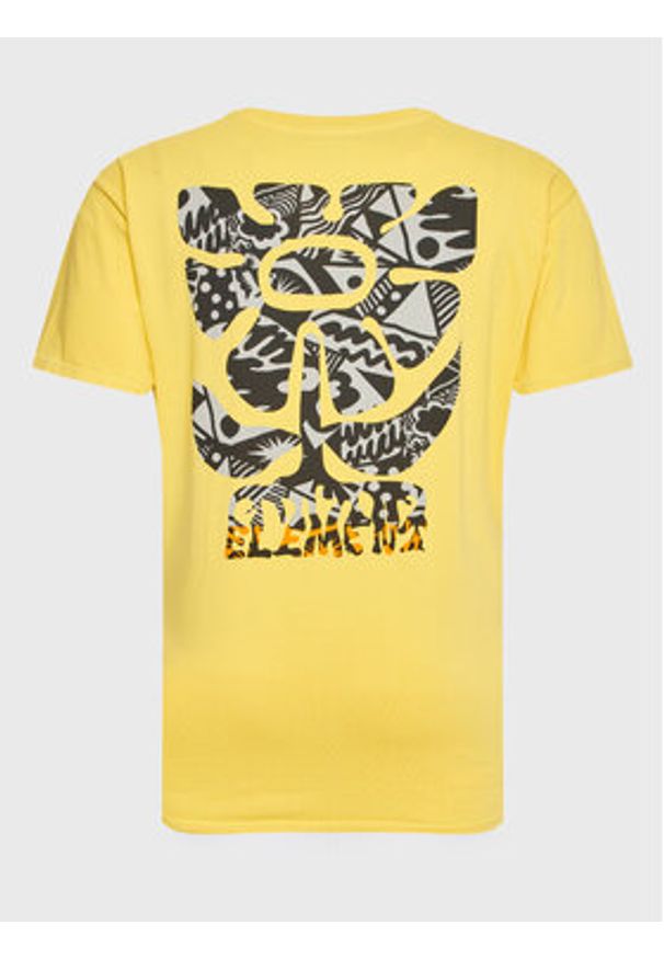 Element T-Shirt Bou Bou ELYZT00192 Żółty Regular Fit. Kolor: żółty. Materiał: bawełna