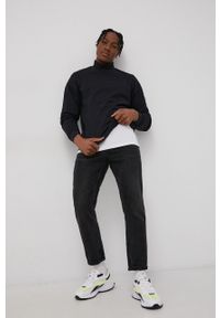 Premium by Jack&Jones - Bluza bawełniana. Kolor: czarny. Materiał: bawełna. Wzór: gładki #5