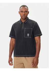 Adidas - adidas Polo Wabash JW0171 Czarny Loose Fit. Typ kołnierza: polo. Kolor: czarny. Materiał: bawełna