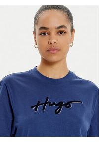 Hugo T-Shirt 50528585 Granatowy Regular Fit. Kolor: niebieski. Materiał: bawełna #3