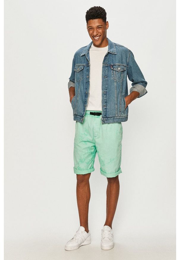 CATerpillar - Caterpillar - Szorty. Okazja: na co dzień. Kolor: turkusowy. Styl: casual