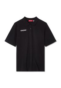 CCM - Koszulka polo drużynowa - Dorośli - Czarny - 2XL. Typ kołnierza: polo. Kolor: czarny. Materiał: materiał. Styl: elegancki, sportowy #1