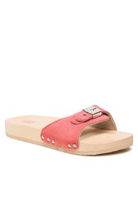 Scholl Klapki PESCURA FLAT FLEX Czerwony. Kolor: czerwony. Materiał: zamsz, skóra #1