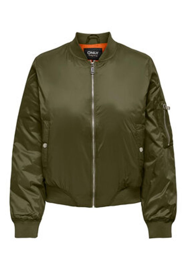 only - ONLY Kurtka bomber 15293313 Zielony Regular Fit. Kolor: zielony. Materiał: syntetyk