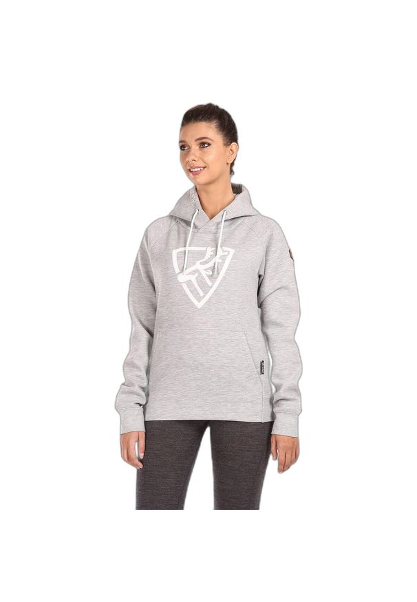 Bluza damska Kilpi Fjela. Kolor: szary. Materiał: bawełna