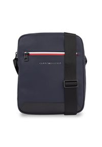 TOMMY HILFIGER - Tommy Hilfiger Saszetka Th Ess Corp Reporter AM0AM12199 Granatowy. Kolor: niebieski. Materiał: skóra