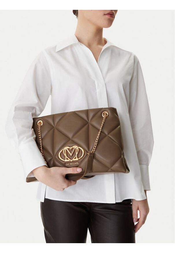 Love Moschino - LOVE MOSCHINO Torebka JC4040PP1OLC0203 Brązowy. Kolor: brązowy. Materiał: skórzane