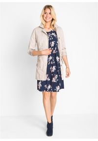 bonprix - Krótka sukienka z dżerseju, z miękkiej mieszanki wiskozy. Kolor: niebieski. Materiał: jersey, wiskoza. Długość rękawa: krótki rękaw. Wzór: nadruk. Sezon: lato. Długość: mini #2
