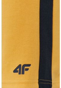 4f - 4F - Szorty. Okazja: na co dzień. Kolor: żółty. Styl: casual #4