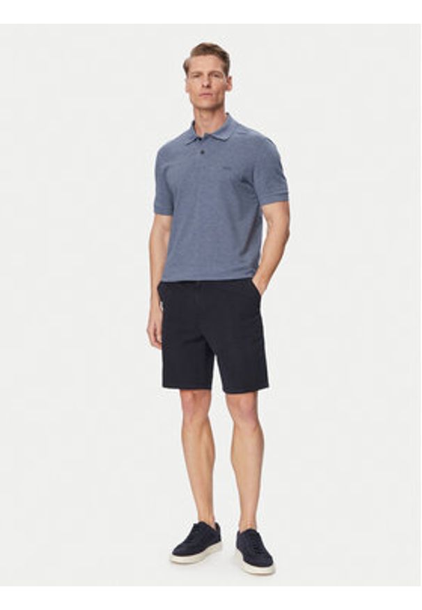 BOSS Szorty materiałowe H-Kane1-Shorts 50555235 Granatowy Modern Fit. Kolor: niebieski. Materiał: bawełna
