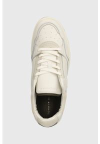 TOMMY HILFIGER - Tommy Hilfiger sneakersy skórzane TH BASKET BEST LTH NUBUCK kolor biały FM0FM04823. Nosek buta: okrągły. Kolor: biały. Materiał: skóra, nubuk #3