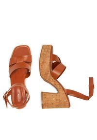 DeeZee Sandały F23858 Brązowy. Kolor: brązowy. Materiał: materiał, syntetyk