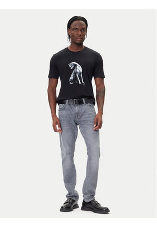 Hugo - HUGO T-Shirt Didug 50548557 Czarny Regular Fit. Kolor: czarny. Materiał: bawełna