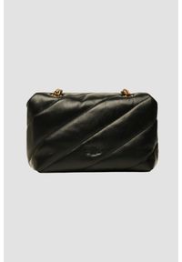 Pinko - PINKO Czarna torebka damska Love Puff Mini CL. Kolor: czarny. Materiał: pikowane. Styl: casual, elegancki, klasyczny #4