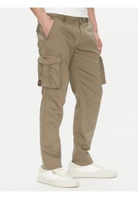 Aeronautica Militare Spodnie materiałowe 251PA1658CT3511 Khaki Regular Fit. Kolor: brązowy. Materiał: bawełna