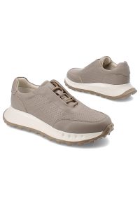 Beżowe Sneakersy Artiker Modne Obuwie Damskie. Okazja: na co dzień. Kolor: beżowy. Materiał: guma, jeans, materiał. Szerokość cholewki: normalna. Wzór: gładki #5