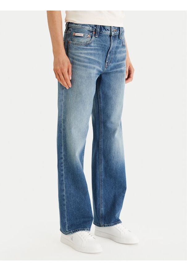 Calvin Klein Jeans Jeansy LV047F715G Szary Straight Fit. Kolor: szary