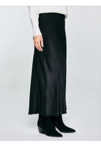 Big-Star - Spódnica damska maxi satynowa czarna Eleni 906. Okazja: na co dzień. Kolor: czarny. Materiał: satyna. Styl: casual, elegancki, wizytowy #4