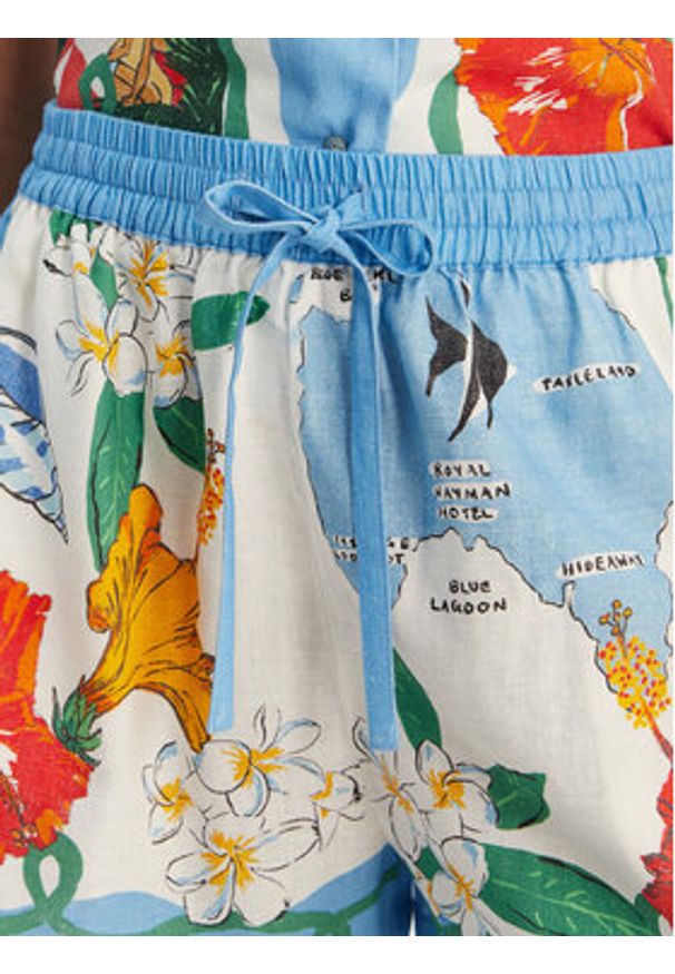 Seafolly Szorty materiałowe Viva Vacation 55669-SH Błękitny Regular Fit. Kolor: niebieski. Materiał: wiskoza, len