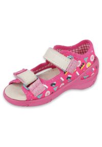 Befado obuwie dziecięce pu 065P153 różowe. Kolor: różowy. Materiał: bawełna, tkanina #2