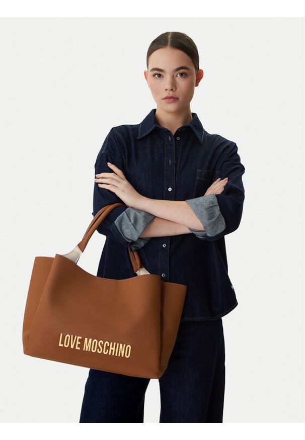 Love Moschino - LOVE MOSCHINO Torebka JC4107PP1OKD0200 Brązowy. Kolor: brązowy. Materiał: skórzane