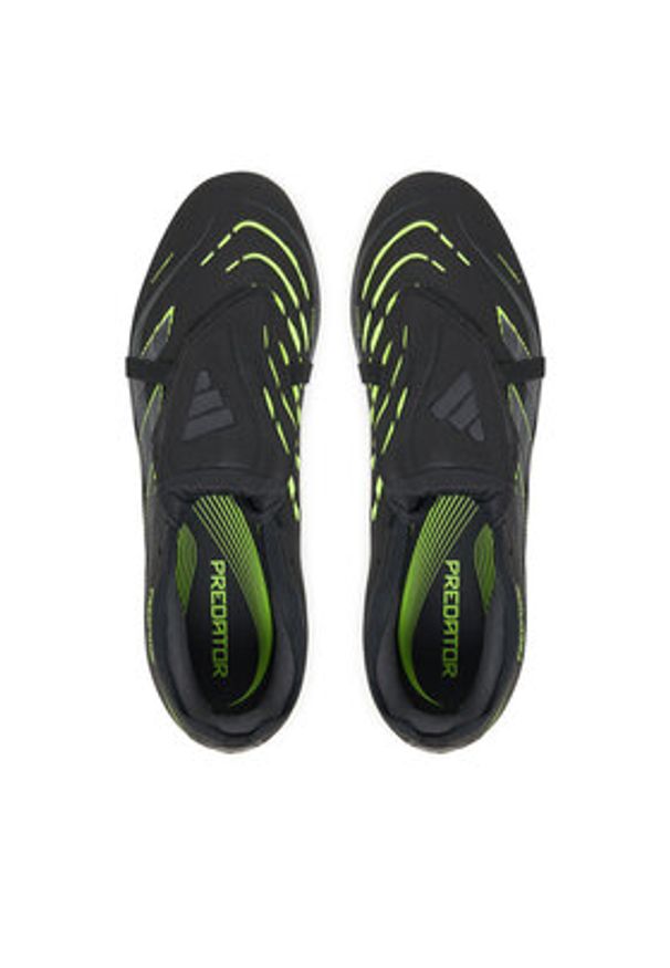 Adidas - adidas Buty do piłki nożnej Predator Pro Fold-Over Tongue Firm Ground JS4072 Czarny. Kolor: czarny. Materiał: skóra