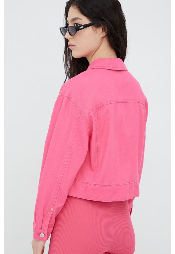 only - Only kurtka jeansowa damska kolor fioletowy przejściowa. Kolor: fioletowy. Materiał: jeans