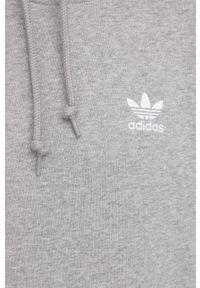 adidas Originals Bluza H34654 kolor szary z kapturem melanżowa H34654-MGREYH. Okazja: na co dzień. Typ kołnierza: kaptur. Kolor: szary. Materiał: poliester. Wzór: melanż. Styl: casual #9